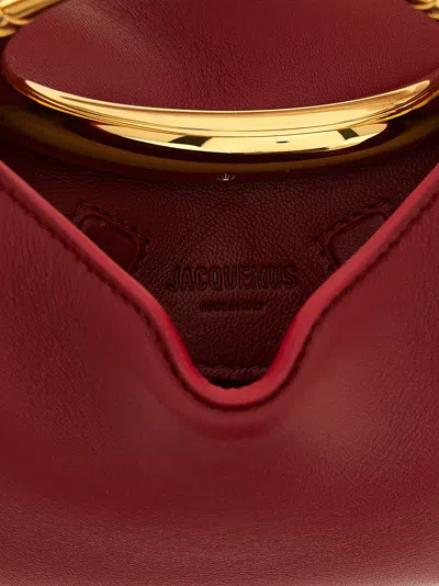 Jacquemus Le Petit Calino Ring Leather Top-handle Bag In Red