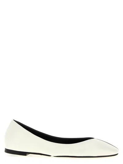 Jacquemus Les Ballerines Ovalo In Two-toned Leather Shoes In White