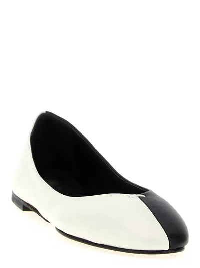 Jacquemus Les Ballerines Ovalo In Two-toned Leather Shoes In White