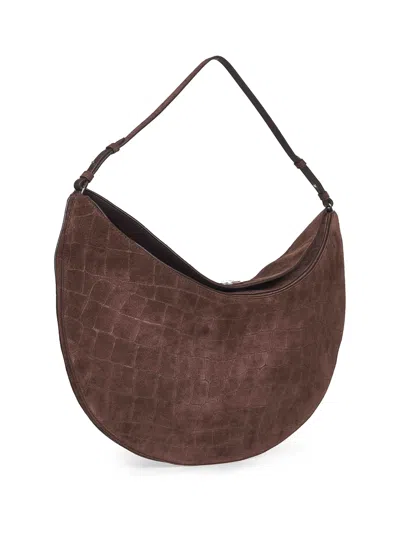 Jacquemus Dark Brown The Ovalo Hobo Bag In Multi