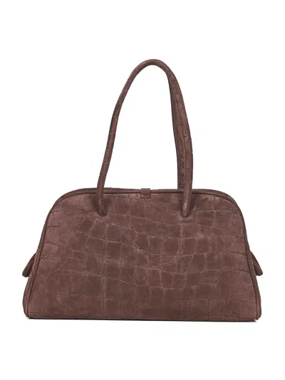 Jacquemus Womens Dark Brown Le Turismo Embossed Leather-suede Shoulder Bag In Multi