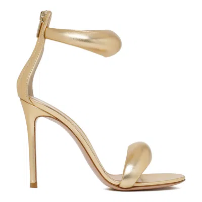 Gianvito Rossi Metallic Napa Ankle-cuff Stiletto Sandals In Gold