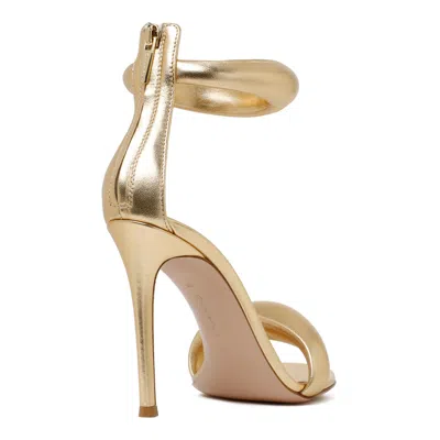 Gianvito Rossi Metallic Napa Ankle-cuff Stiletto Sandals In Gold