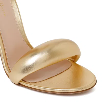 Gianvito Rossi Metallic Napa Ankle-cuff Stiletto Sandals In Gold