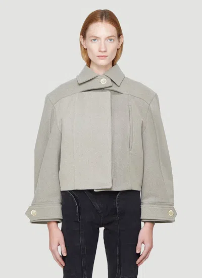 Jacquemus La Veste Albi Wool-blend Jacket In Brown