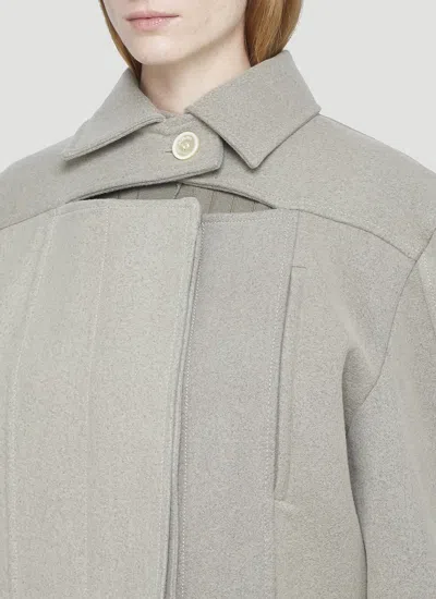 Jacquemus La Veste Albi Wool-blend Jacket In Brown