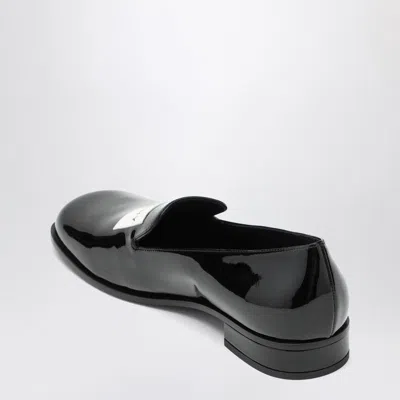 Givenchy Tux Logo Patent Leather Loafers In Black