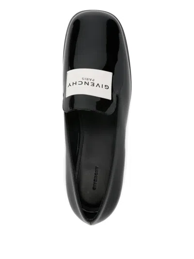 Givenchy Tux Logo Patent Leather Loafers In Black