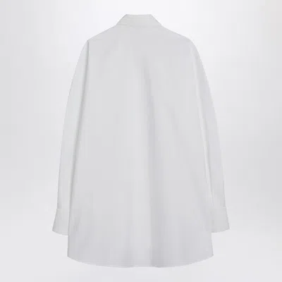 Givenchy Cotton Shirt With Collar And Curved Hem In White