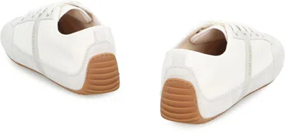 Givenchy White Silm Sneakers In Nylon And Suede In White