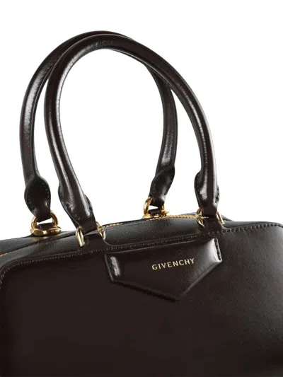 Givenchy Small Antigona East-west Box Leather Bag In Brown