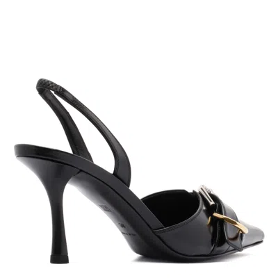 Givenchy Voyou Leather Slingback In Black