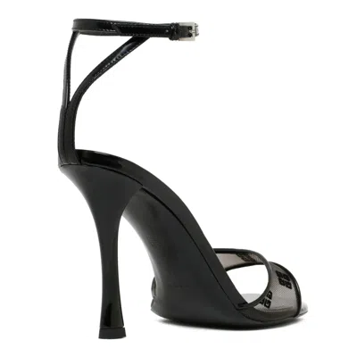 Givenchy Black Stitch 4g Mesh Heeled Sandals In Black
