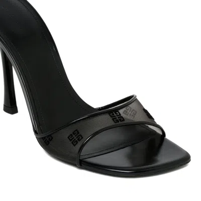 Givenchy Black Stitch 4g Mesh Heeled Sandals In Black