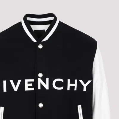 Givenchy Black Wool Blend Coats In Black
