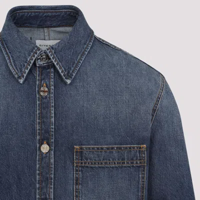 Givenchy Classic Denim Shirt With Button-up Front In Blue