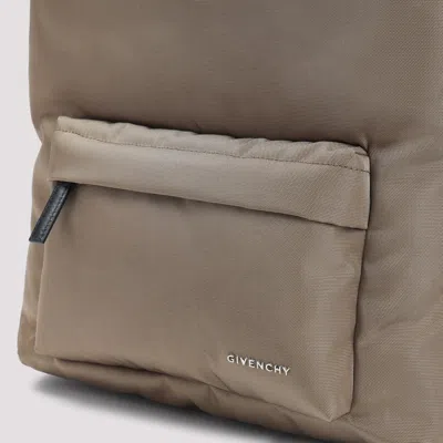 Givenchy Canvas And Leather Backpack With Logo Detail In Neutral