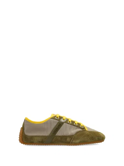 Givenchy Khaki Yellow Polyamide Sneakers In Brown