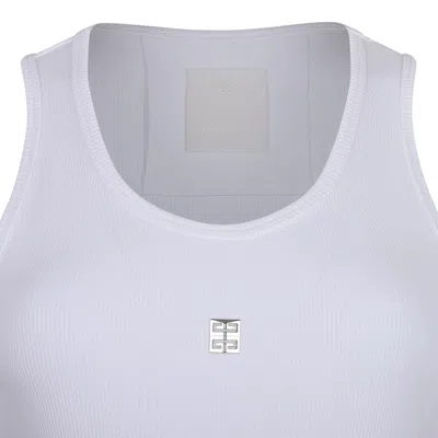Givenchy White Cotton Blend Top In White