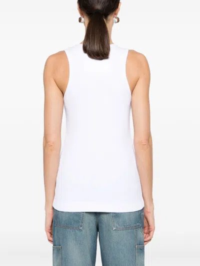 Givenchy White Cotton Blend Top In White
