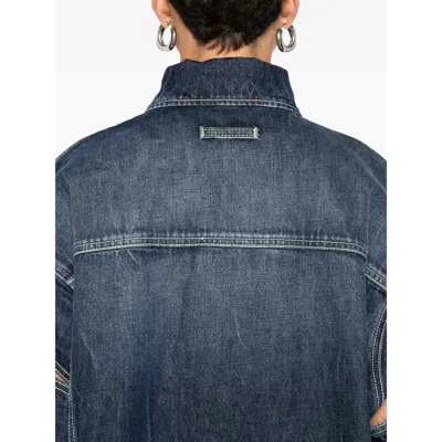 Jean Paul Gaultier Drop-shoulder Denim Jacket In Blue