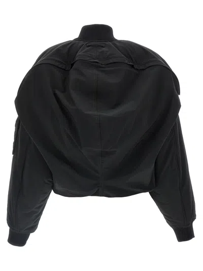 Jean Paul Gaultier Short Zip-up Jacket In Black