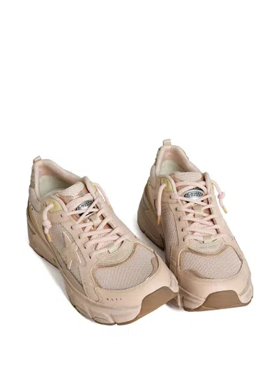 Golden Goose Lightstar Net Leather And Suede Upper Tpu Star Net Heel And Spur In Neutral