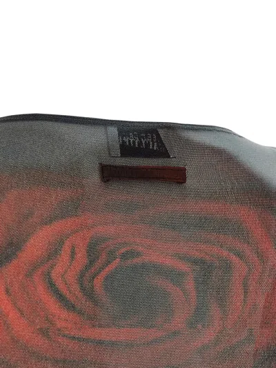 Jean Paul Gaultier 'the Red Blurry Roses' Top In Brown
