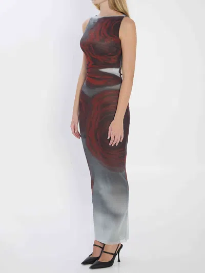 Jean Paul Gaultier Women Blurry Roses Maxi Dress In White