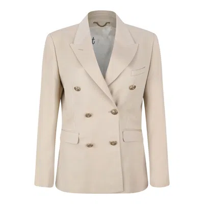 Golden Goose Sand Virgin Wool Jackets In Neutral