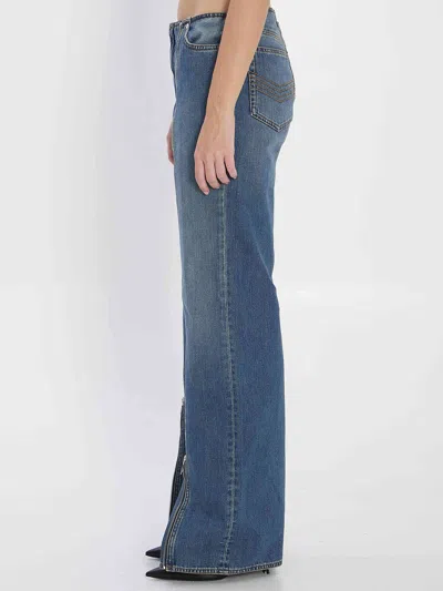 Jean Paul Gaultier Zipped Trousers Featuring Flared Legs In Blue