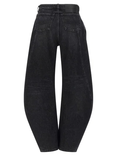 Jean Paul Gaultier High Rise Wide Leg Trousers With Belt Loops In Black