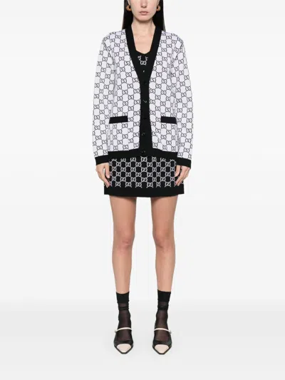 Gucci Black Wool Blend Sweater In Multi