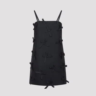 Jil Sander A-line Mini Dress Featuring Spaghetti Straps In Black