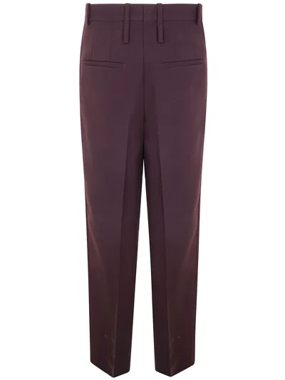 Jil Sander Tailored Trousers With Pleats And Pockets In Brown