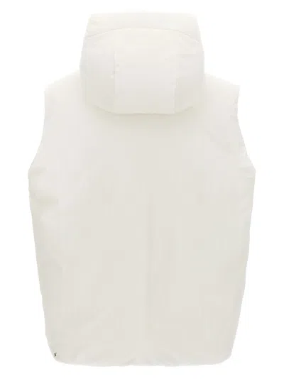 Jil Sander Padded Sleeveless Jacket With High Collar And Zip Closure In White