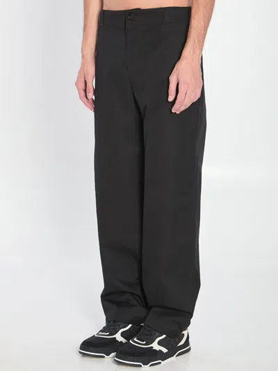 Gucci Pant Comp. Cott. Twil Double W In Black