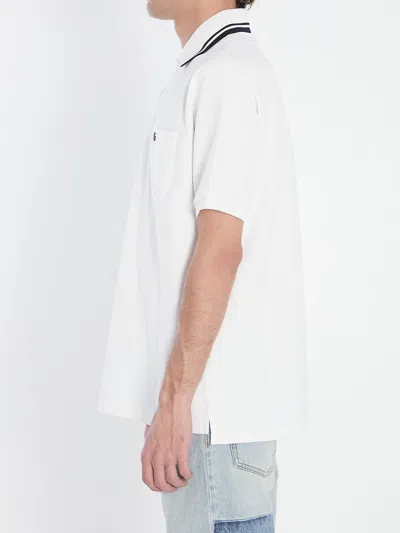 Gucci White Cotton Polo Shirt In White