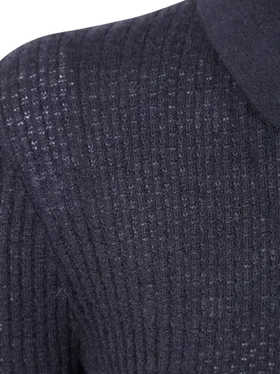 Guest In Residence Long Sleeves "shrunken" Cashmere Polo Shirt In Black