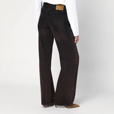 Haikure Brown Vintage Effect Korea Jeans In Brown