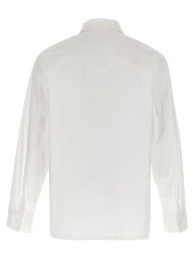 Jil Sander Zippered Shirt With Buttoned Cuffs In White