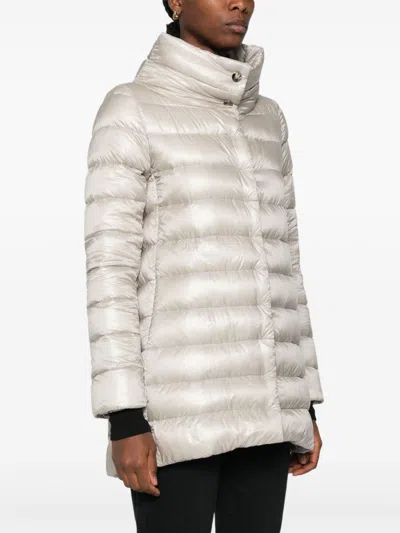 Herno Grey Pa Clothing Coats In White