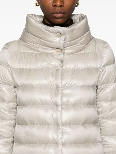 Herno Grey Pa Clothing Coats In White