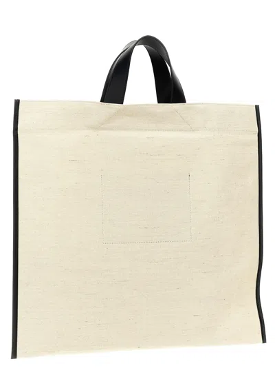 Jil Sander Women 'border Book Tote Square' Shopping Bag In Multi