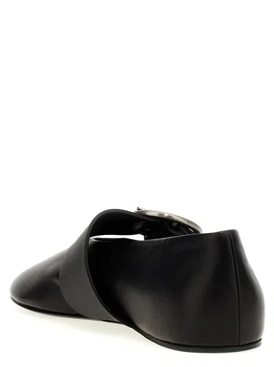 Jil Sander Women Buckle Ballet Flats In Black