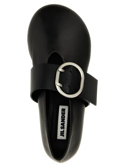 Jil Sander Women Buckle Ballet Flats In Black