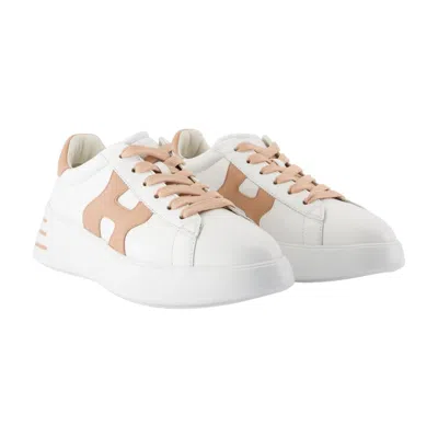 Hogan Rebel Sneakers In Nappa Leather Multicolor In White