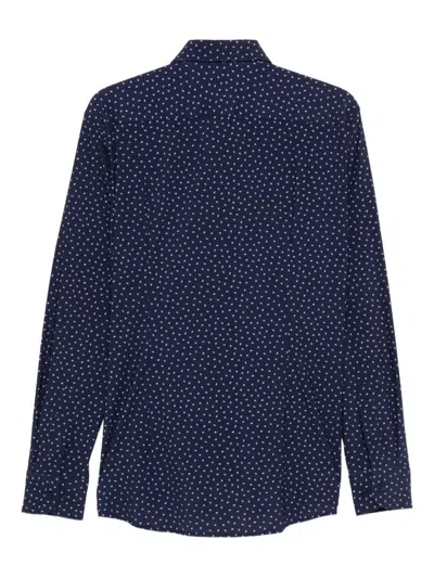 Hugo Boss Cotton Shirt In Blue