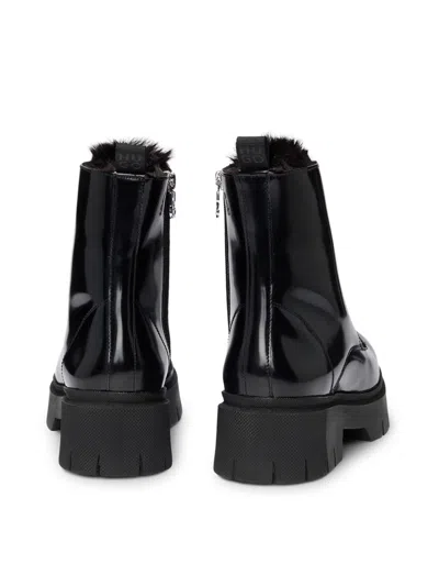 Hugo Boss Kris Combat Boots In Black