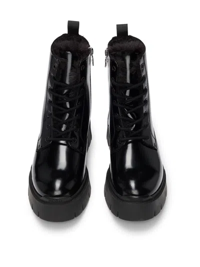 Hugo Boss Kris Combat Boots In Black